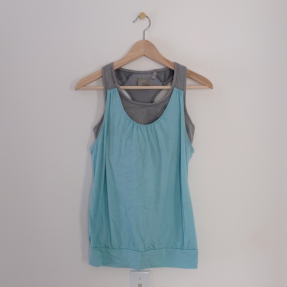 Athleta Blue and Gray Tank Top